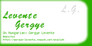 levente gergye business card